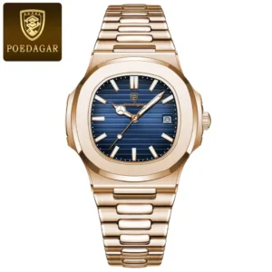 Reloj Poedagar 613 Unique Gold blue